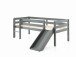 Spielbett >PINO< in Grau aus Skandinavische Kiefer - 207,6x83x175cm (BxHxT)