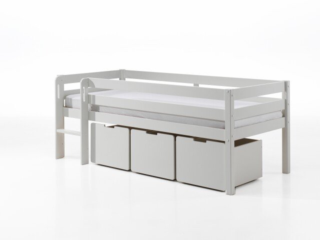 Spielbett >PINO< in Weiß - 207,6x83x104,9 (BxHxT)