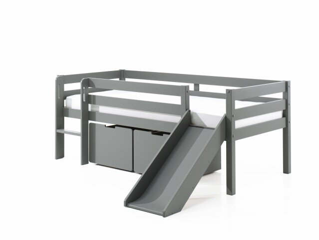 Spielbett >PINO< in Grau - 207,6x83x175 (BxHxT)