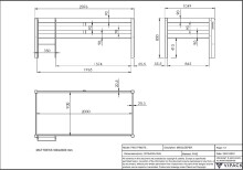 Spielbett >PINO< in Grau - 207,6x83x104,9 (BxHxT)
