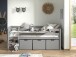 Spielbett >PINO< in Grau - 207,6x83x104,9 (BxHxT)