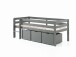 Spielbett >PINO< in Grau - 207,6x83x104,9 (BxHxT)