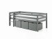 Spielbett >PINO< in Grau - 207,6x83x104,9 (BxHxT)