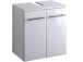 Waschbeckenunterschrank >Parma< in Weiß/Hochglanz aus MDF - 50x53x34cm (BxHxT)