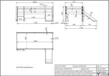 Spielbett >PINO< in Grau - 207,6x83x175 (BxHxT)