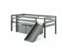 Spielbett >PINO< in Grau - 207,6x83x175 (BxHxT)