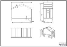 Hausbett >AMORI< in Weiß - 213x171,7x98,7 (BxHxT)