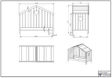 Hausbett >AMORI< in Weiß - 213x171,7x98,7 (BxHxT)