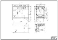 Etagenbett >SCOTT< in Weiß aus Massiv Kiefer und MDF - 207,6x175,4x104,9 (BxHxT)