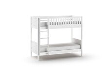 Etagenbett >SCOTT< in Weiß aus Massiv Kiefer...