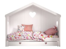 Hausbett >AMORI< in Weiß - 213x171,7x98,7...
