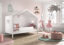 Hausbett >AMORI< in Weiß - 213x171,7x98,7 (BxHxT)