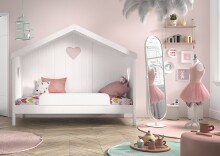 Hausbett >AMORI< in Weiß - 213x171,7x98,7...