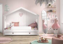 Hausbett >AMORI< in Weiß - 213x171,7x98,7 (BxHxT)