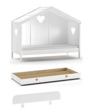 Hausbett >AMORI< in Weiß - 213x171,7x98,7 (BxHxT)