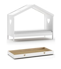 Hausbett >AMORI< in Weiß - 213x171,7x98,7 (BxHxT)