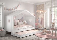 Hausbett >AMORI< in Weiß - 213x171,7x98,7 (BxHxT)