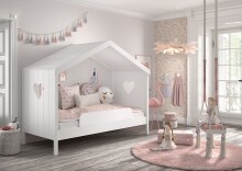Hausbett >AMORI< in Weiß - 213x171,7x98,7 (BxHxT)