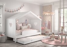 Hausbett >AMORI< in Weiß - 213x171,7x98,7 (BxHxT)