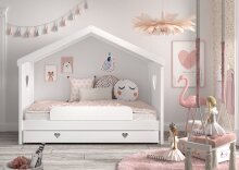 Hausbett >AMORI< in Weiß - 213x171,7x98,7 (BxHxT)