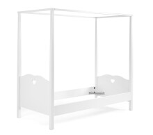 Himmelbett >AMORI< in Weiß aus Massiv Kiefer und MDF - 211,3x187,3x96cm (BxHxT)