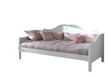 Funktionsbett >AMORI< in Weiß aus Massiv...