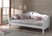 Funktionsbett >AMORI< in Weiß aus Massiv Kiefer und MDF - 211,2x95x97cm (BxHxT)