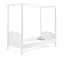 Himmelbett >AMORI< in Weiß aus Massiv Kiefer...