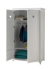 Jugendzimmer-Set >AMORI< in Weiß aus Massiv Kiefer und MDF - 211,2x80x96 (BxHxT)