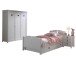 Jugendzimmer-Set >AMORI< in Weiß aus Massiv Kiefer und MDF - 211,2x80x96 (BxHxT)