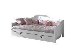 Funktionsbett >AMORI< in Weiß aus Massiv...