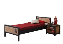 Jugendzimmer-Set >ALEX< in Kiefer gebürstet - 209x75x96,5 (BxHxT)