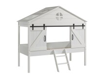 Spielbett >BARNIE< in Weiß aus Massiv Kiefer...