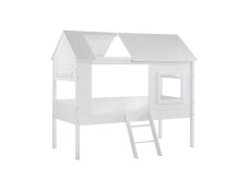Spielbett >CHARLOTTE< in Weiß aus Massiv...