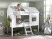 Spielbett >CHARLOTTE< in Weiß aus Massiv Kiefer und MDF - 209x185x137cm (BxHxT)