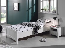 Jugendzimmer-Set >ERIK< in Weiß aus Massiv Kiefer und MDF - 208x77x96cm (BxHxT)