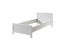 Jugendzimmer-Set >ERIK< in Weiß aus Massiv Kiefer und MDF - 208x77x96cm (BxHxT)