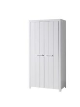 Jugendzimmer-Set >ERIK< in Weiß aus Massiv Kiefer und MDF - 208x77x96cm (BxHxT)