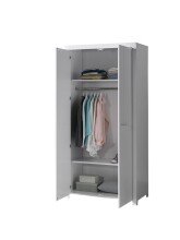 Jugendzimmer-Set >ERIK< in Weiß aus Massiv Kiefer und MDF - 208x77x96cm (BxHxT)