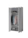 Jugendzimmer-Set >ERIK< in Weiß aus Massiv Kiefer und MDF - 208x77x96cm (BxHxT)