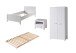 Jugendzimmer-Set >ERIK< in Weiß aus Massiv Kiefer und MDF - 208x77x96cm (BxHxT)