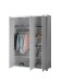 Jugendzimmer-Set >ERIK< in Weiß aus Massiv Kiefer und MDF - 208x77x96cm (BxHxT)