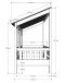 Hausbett >HAUSBETT< in Weiß-Schwarz - 214,2x174x105,3 (BxHxT)