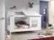 Hausbett >HAUSBETT< in Weiß aus Massiv Kiefer und MDF - 214x158,5x105cm (BxHxT)