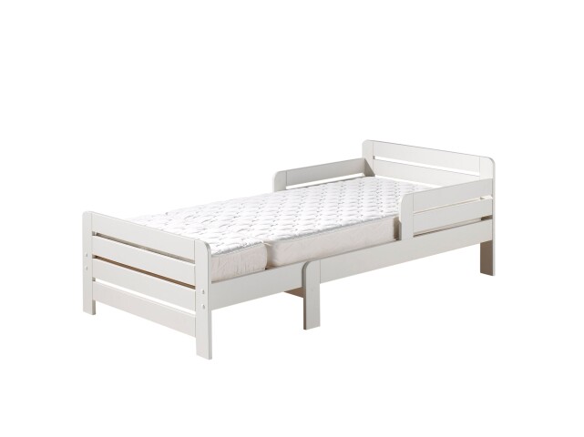 Kinderbett >JUMPER< in weiß lackiert - 204x65x99,5 (BxHxT)