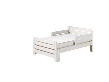Kinderbett >JUMPER< in weiß lackiert - 204x65x99,5 (BxHxT)