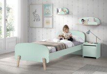 Nachtkonsole >KIDDY< in mintgrün aus MDF - 40x41x36cm (BxHxT)