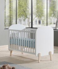 Babybett >KIDDY< in Weiß aus Massiv Kiefer...