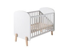 Babybett >KIDDY< in Weiß aus Massiv Kiefer...