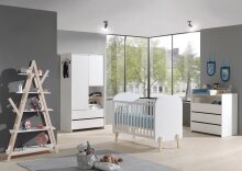 Kommode >KIDDY< in Weiß aus Massiv Kiefer und MDF - 90x92x47cm (BxHxT)